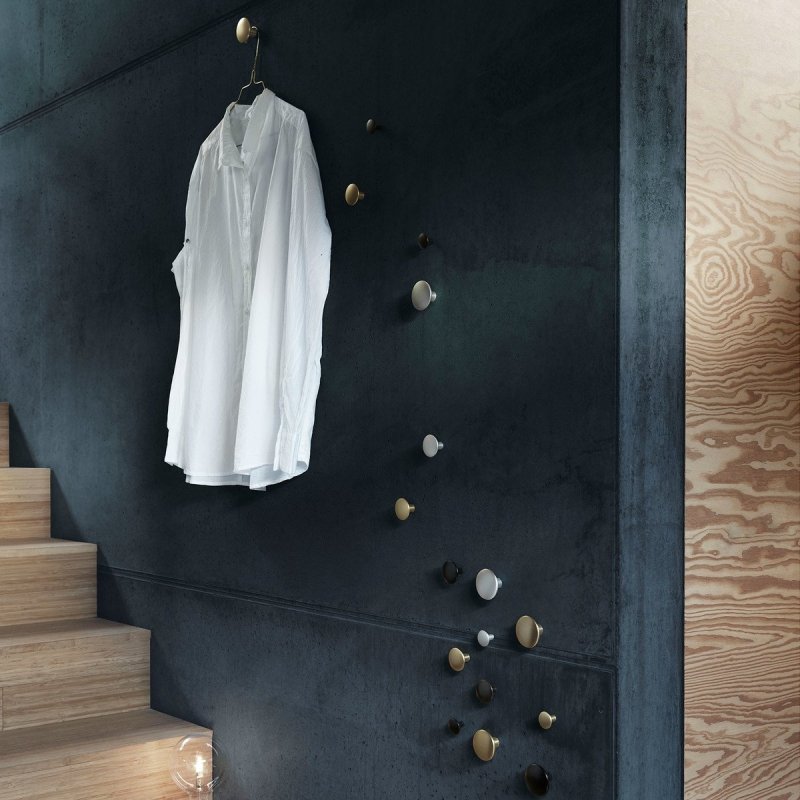 Muuto DOTS Wieszak Metalowy - Zestaw 5 Metalowych Wieszaków / Taupe