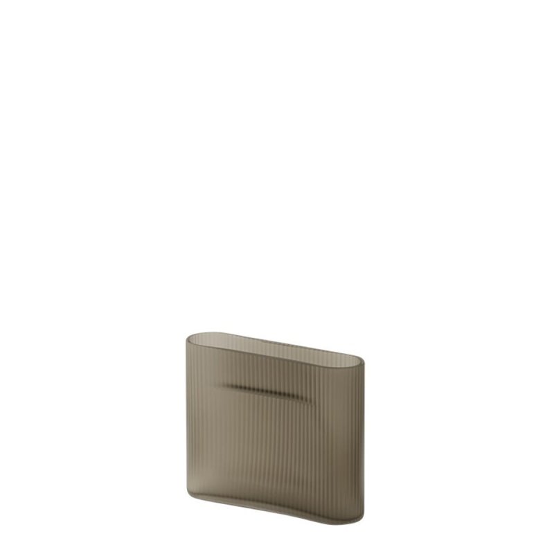 Muuto RIDGE Szklany Wazon do Kwiatów 16,5 cm / Taupe