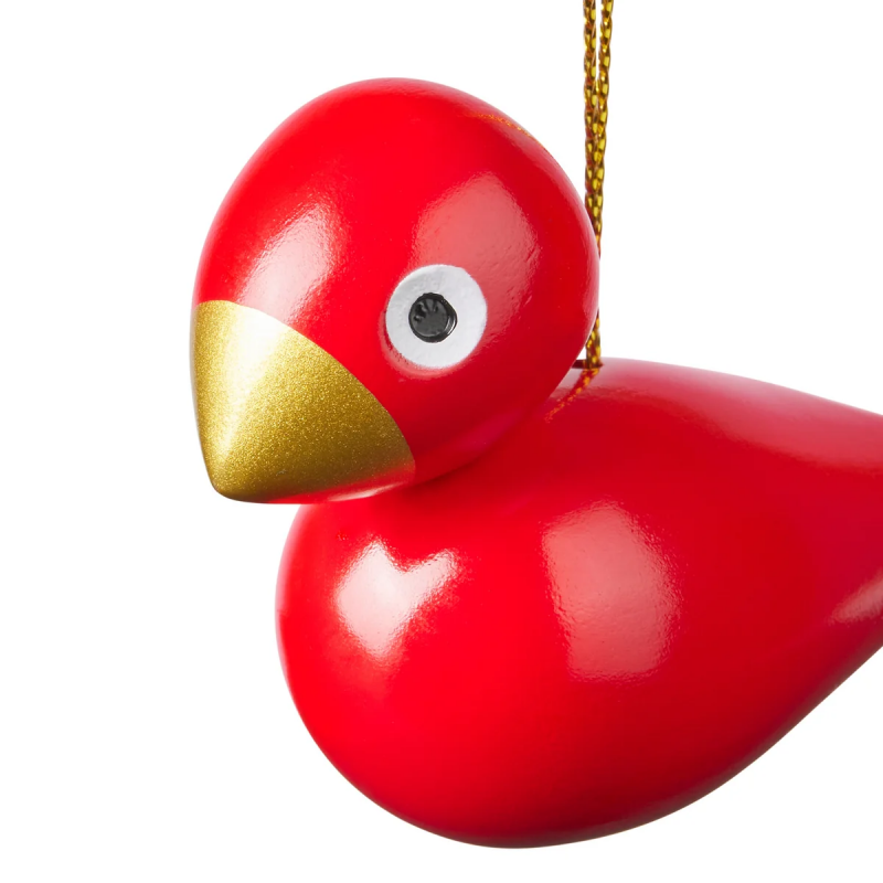 Figurka Bird Kay Bojesen w wersji zielonej ze złotym dziobem