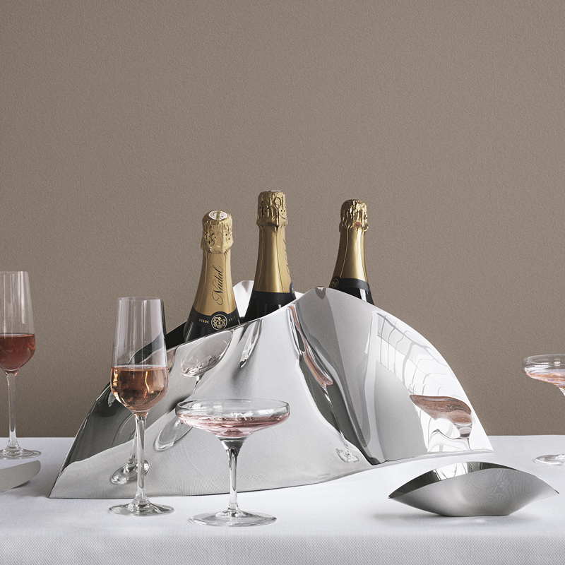 Georg Jensen INDULGENCE Stalowy Duży Kubełek - Cooler do Wina, Szampana