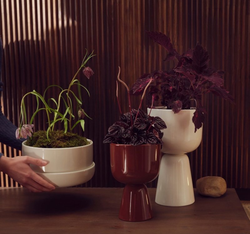 Iittala NAPPULA Doniczka z Podstawką 13 cm / Beżowa