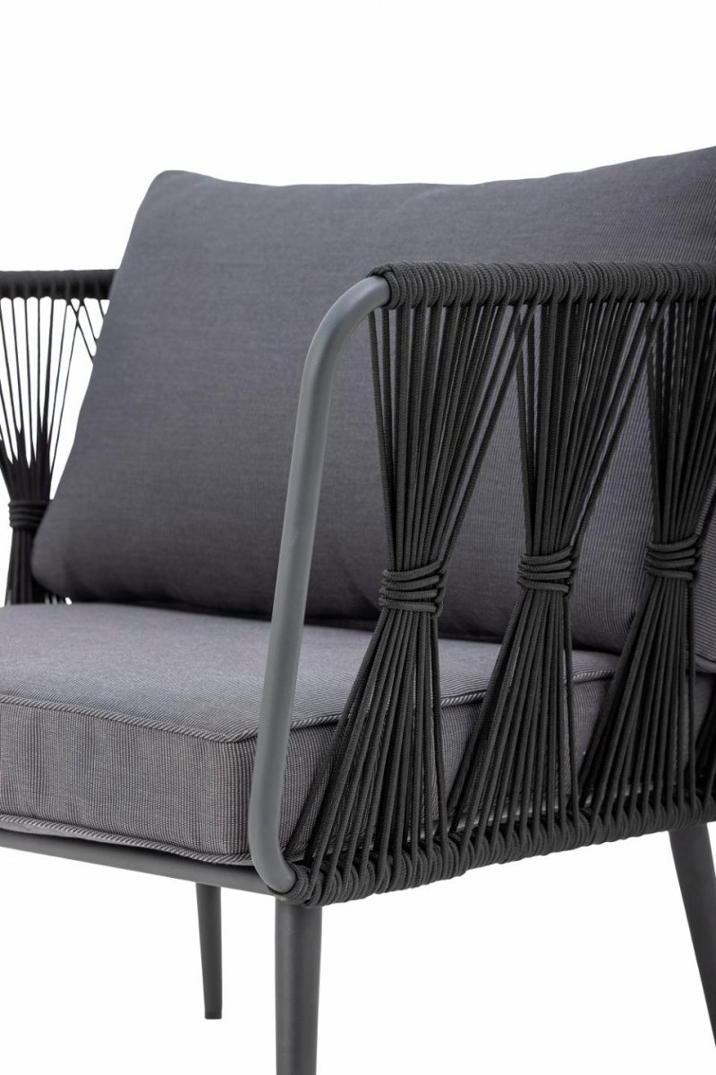Bloomingville PAVONE Fotel Ogrodowy / Czarny