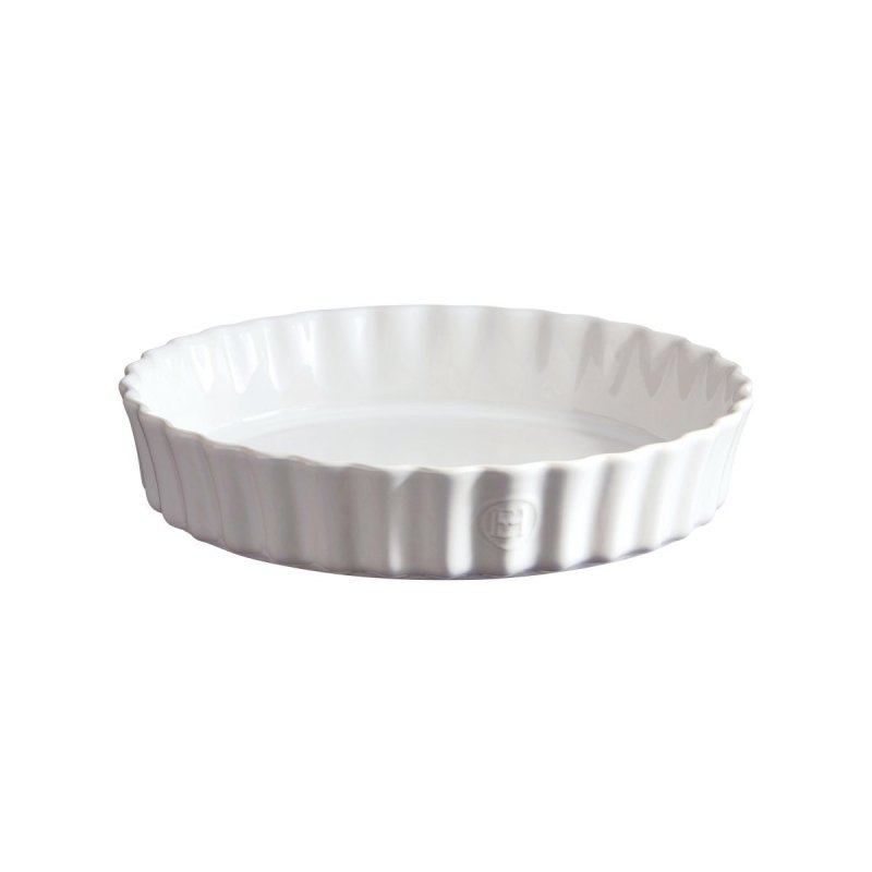 Emile Henry NATURAL CHIC Ceramiczna Forma do Tarty 28 cm Biała
