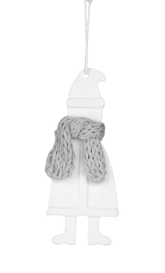 Rader CHRISTMAS Porcelanowa Zawieszka Świąteczna / Mikołaj w Szaliku