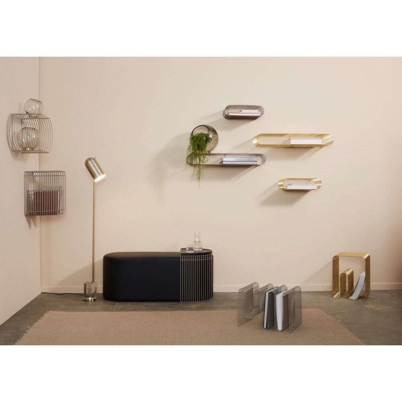 Aytm CURVA Druciana Półka Ścienna 80 cm Srebrna