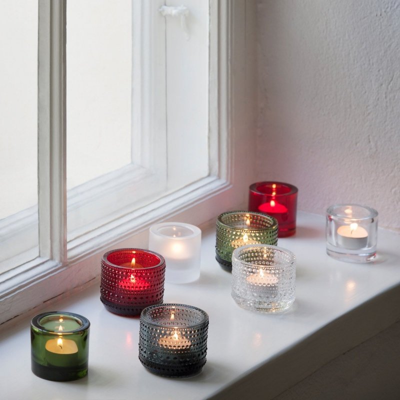 Iittala KIVI Świecznik Tealight / Czerwony