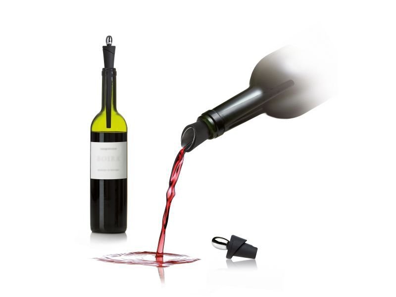 ZONE Denmark WINE FINER Napowietrzający Nalewak do Wina z Korkiem / Czarny
