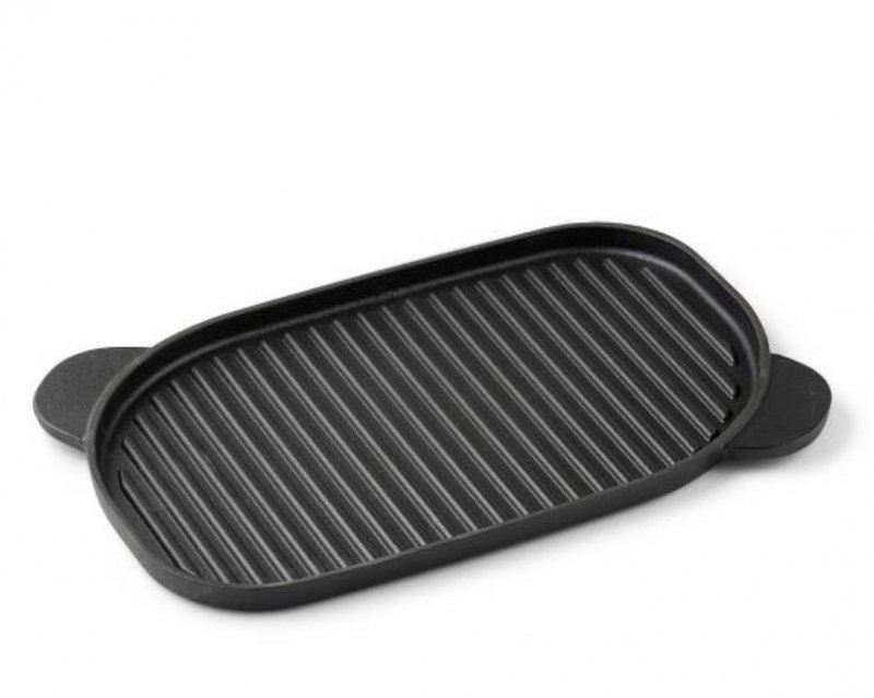 Holm CAST IRON Żeliwna Płyta - Patelnia Grillowa 39 cm Czarna