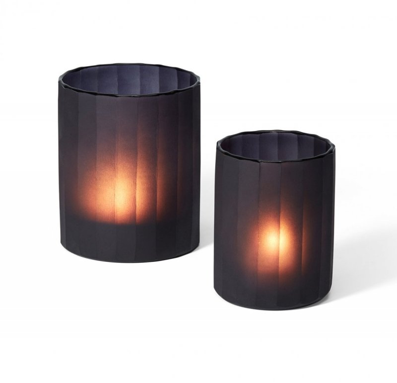Philippi TWILIGHT Szklany Świecznik Tealight 10 cm Czarny