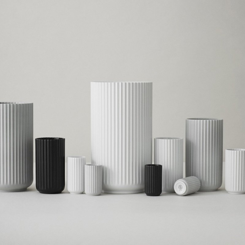 Lyngby Porcelain LYNGBY Wazon do Kwiatów 20 cm Czarny
