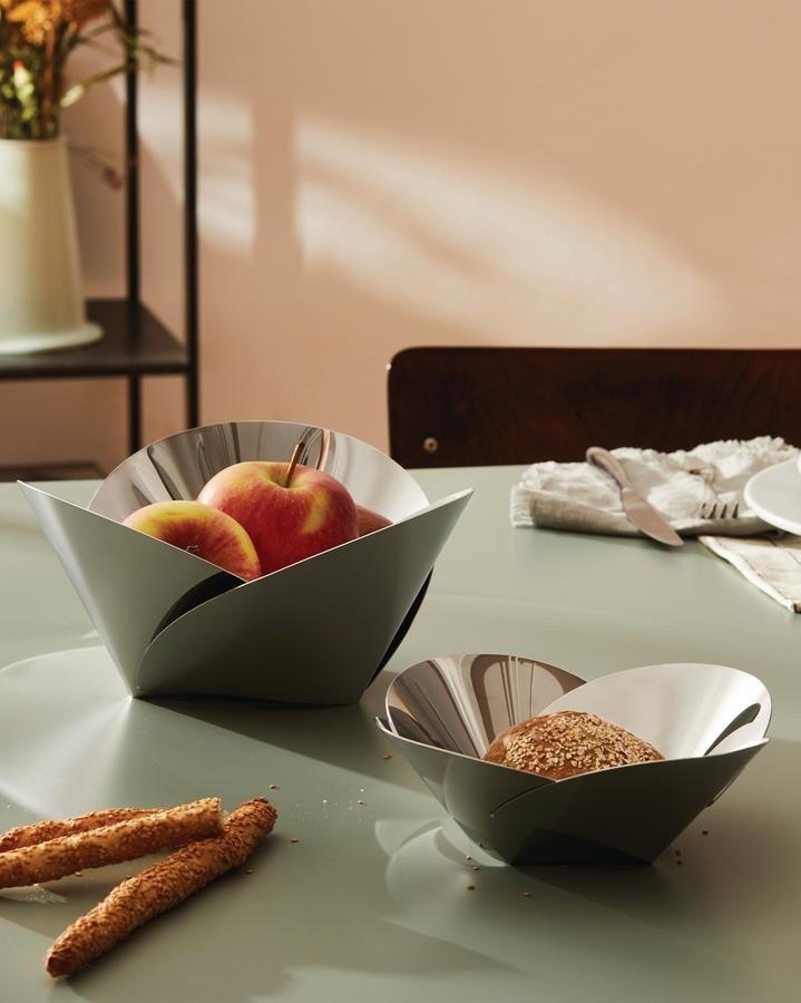 Alessi PIANISSIMO Koszyk Stalowy 17,5 cm / Srebrny Polerowany