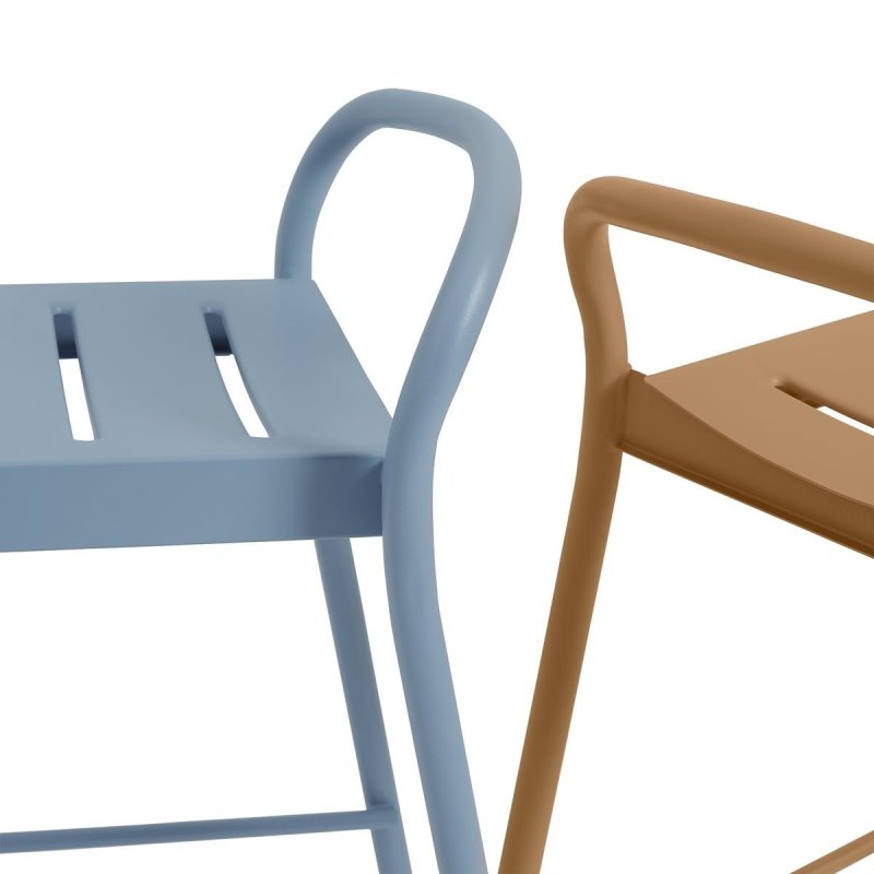 Muuto LINEAR Krzesło Barowe Ogrodowe - Hoker 65 cm / Pomarańczowy