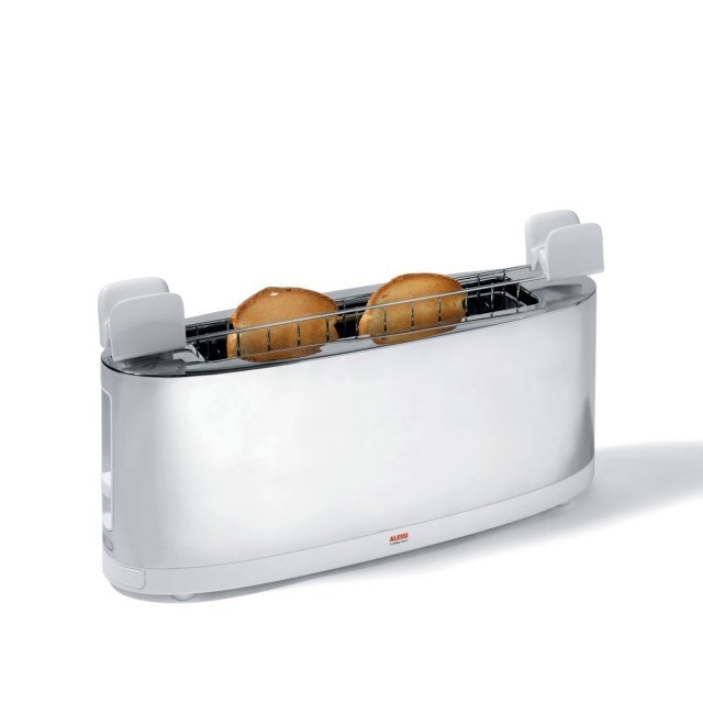 Alessi SG68 Toster z Podgrzewaczem - Biały / Chrom