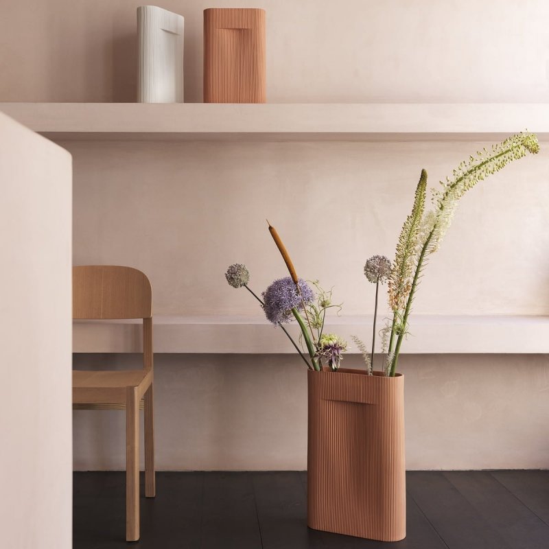 Muuto RIDGE Wazon do Kwiatów 35 cm Terracotta