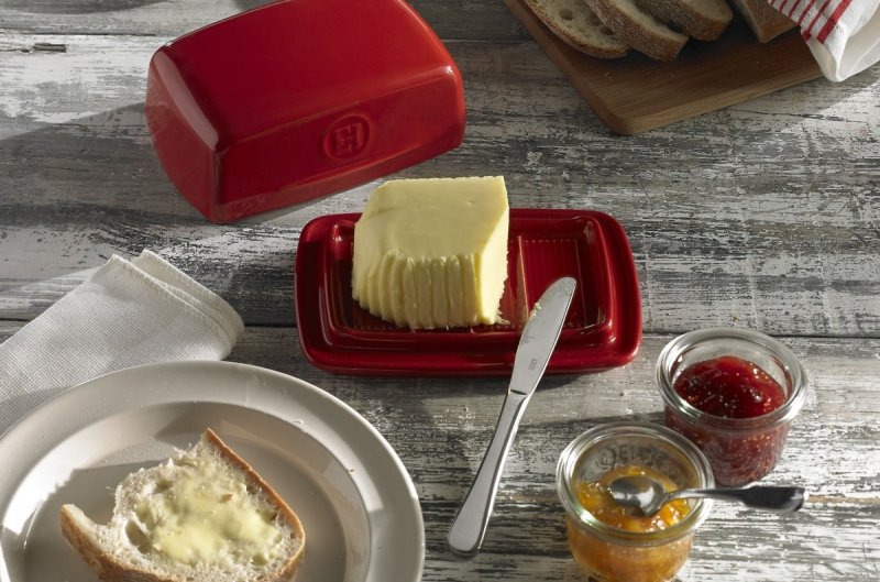 Emile Henry KITCHEN Maselniczka z Pokrywką - Kremowa