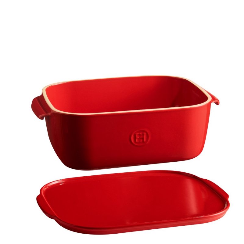 Emile Henry KITCHEN Pojemnik do Przechowywania i Serwowania Sera / Czerwony