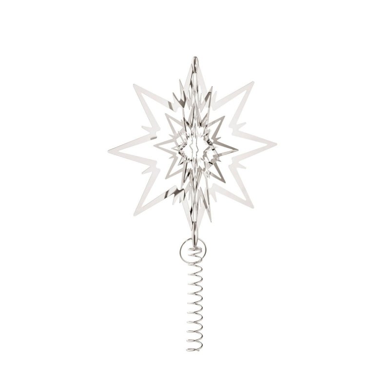 Georg Jensen CHRISTMAS Gwiazda - Czubek na Choinkę 14 cm Srebrny / Białe Złoto