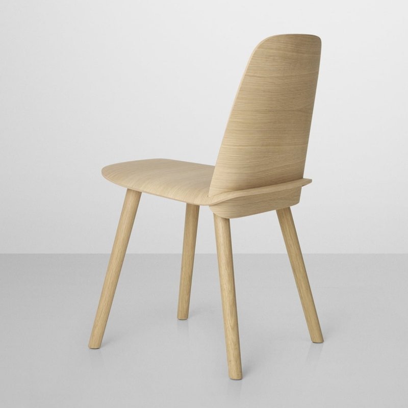 Muuto NERD Krzesło Drewniane - Granatowe Midnight Blue