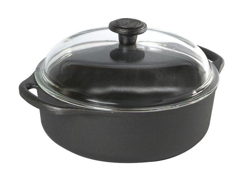 Skeppshult Tradition - Garnek Żeliwny ze Szklaną Pokrywką 3,0 l