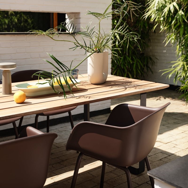 Muuto FIBER OUTDOOR Krzesło Ogrodowe - Zewnętrzne / Jasnozielone