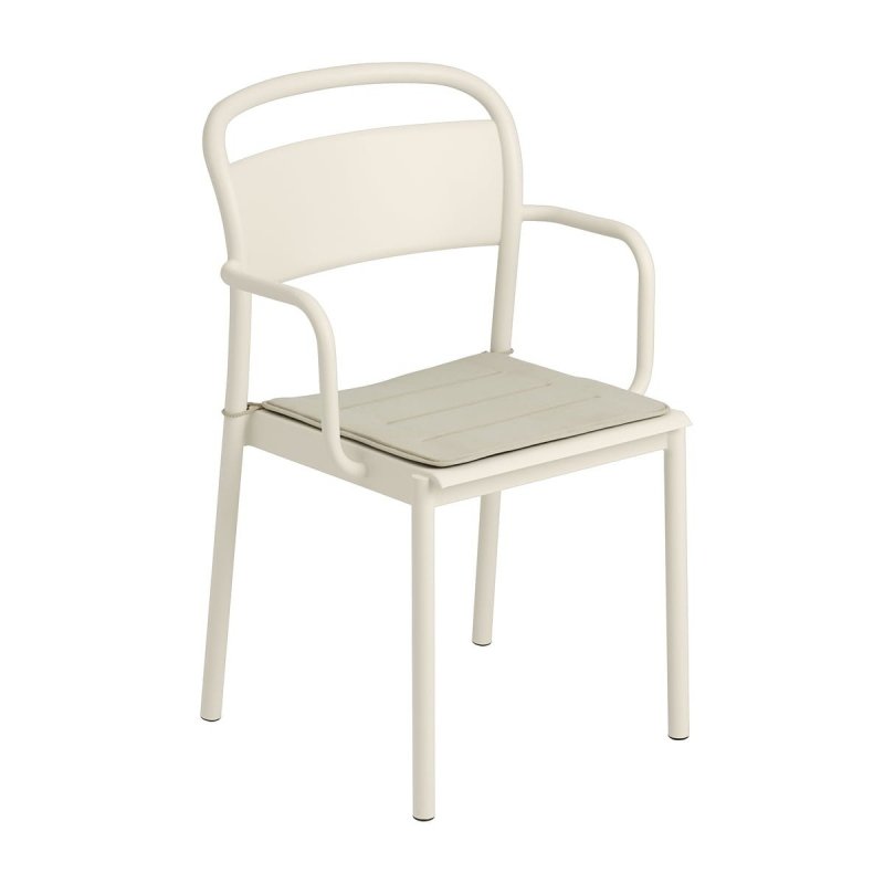Muuto LINEAR Ogrodowe Krzesło Metalowe z Podłokietnikiem / Czarne