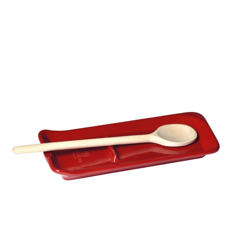 Emile Henry KITCHEN Podstawka pod Łyżkę Kuchenną - Czerwona