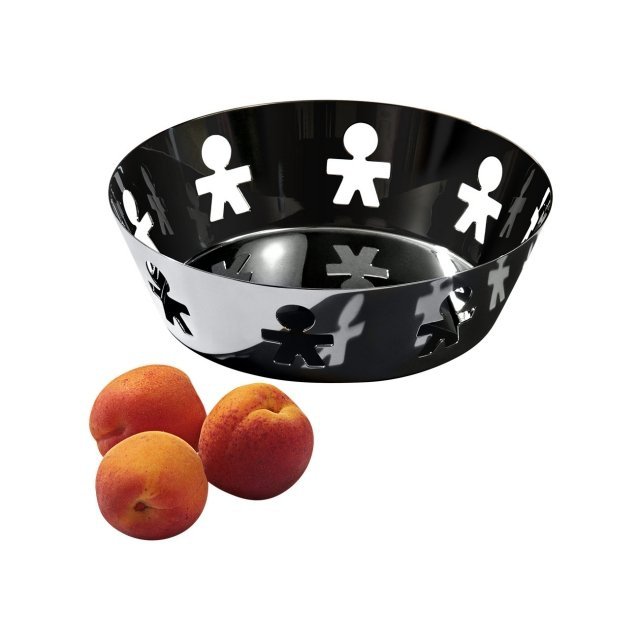 A di Alessi GIROTONDO Kosz na Owoce 18 cm Stal Polerowana