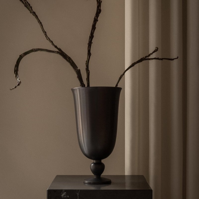 Audo PAVOT Wazon 28 cm / Ciemnobrązowy