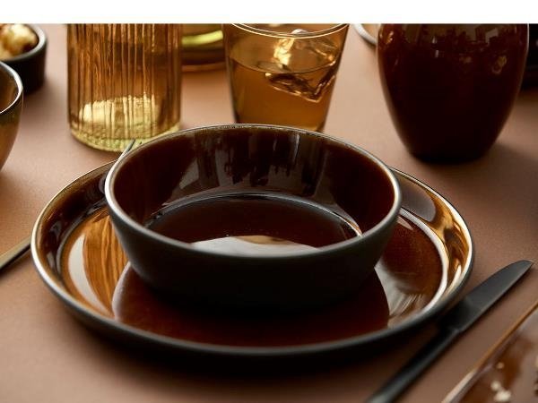 Bitz GASTRO Talerz Obiadowy 27 cm 6 Szt. Czarny - Środek Amber