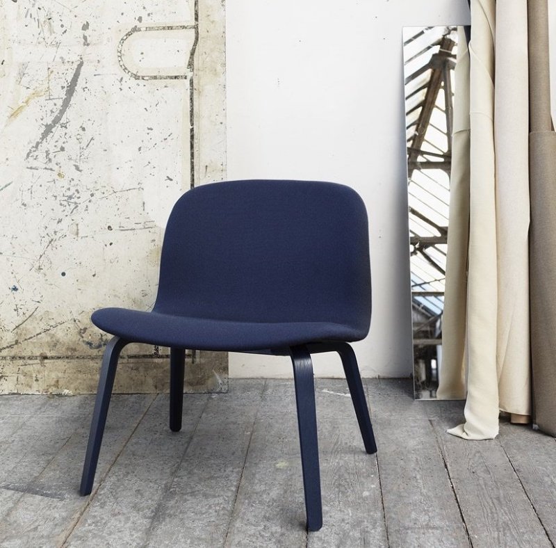 Muuto VISU LOUNGE Fotel Tapicerowany - Szary Tkanina Steelcut Trio 133
