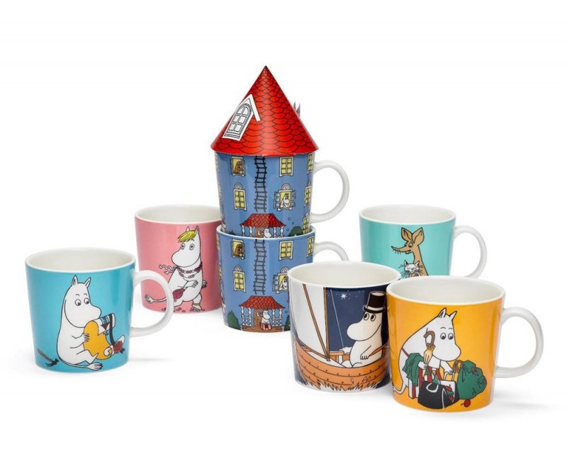 Arabia Finland MOOMIN Kubek Muminki - Domek Muminków z Papierowym Daszkiem