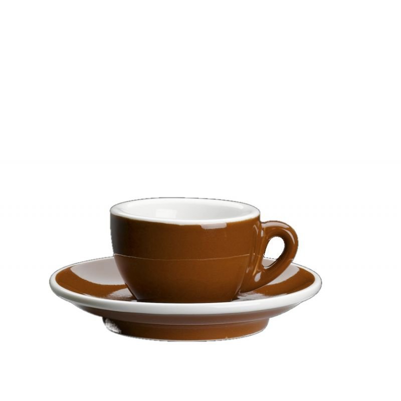 Cilio ROMA Filiżanka ze Spodkiem do Espresso - Brązowa