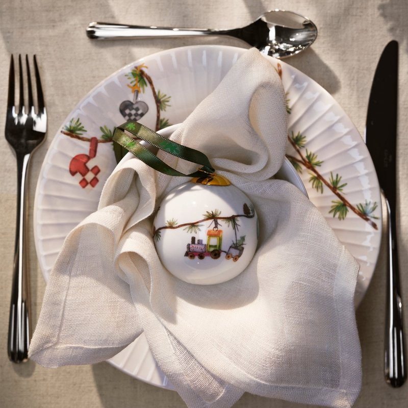 Kähler HAMMERSHØI CHRISTMAS 2024 Bombka Porcelanowa / Zdobiona