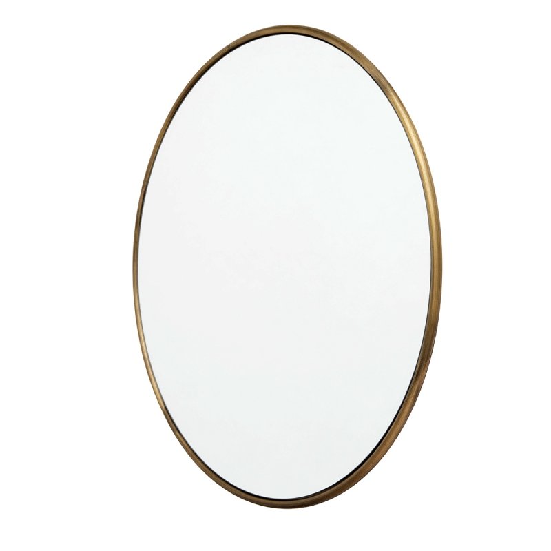 Muubs COPENHAGEN Okrągłe Lustro Ścienne 110 cm / Antyczny Mosiądz