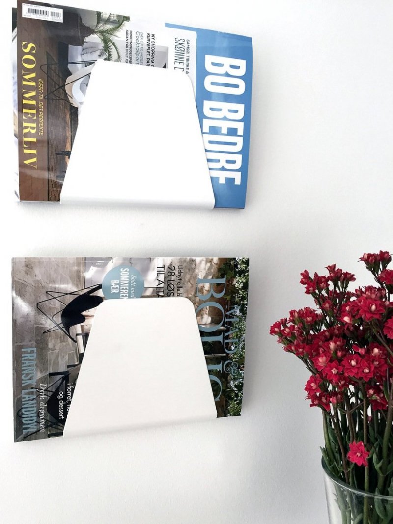 NUR Design Studio CURVE Uchwyt Ścienny na Gazety, Dokumenty - Biały