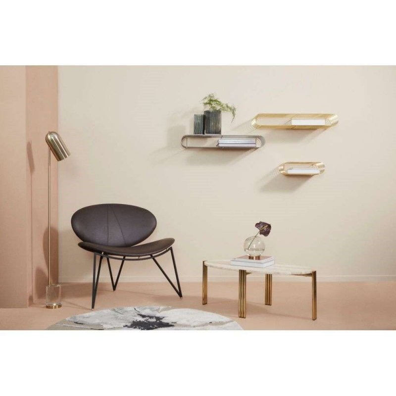 Aytm CURVA Druciana Półka Ścienna 80 cm Złota