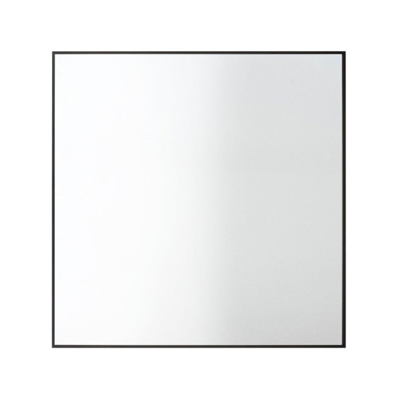 by Lassen VIEW Kwadratowe Lustro Ścienne 70 cm Czarne
