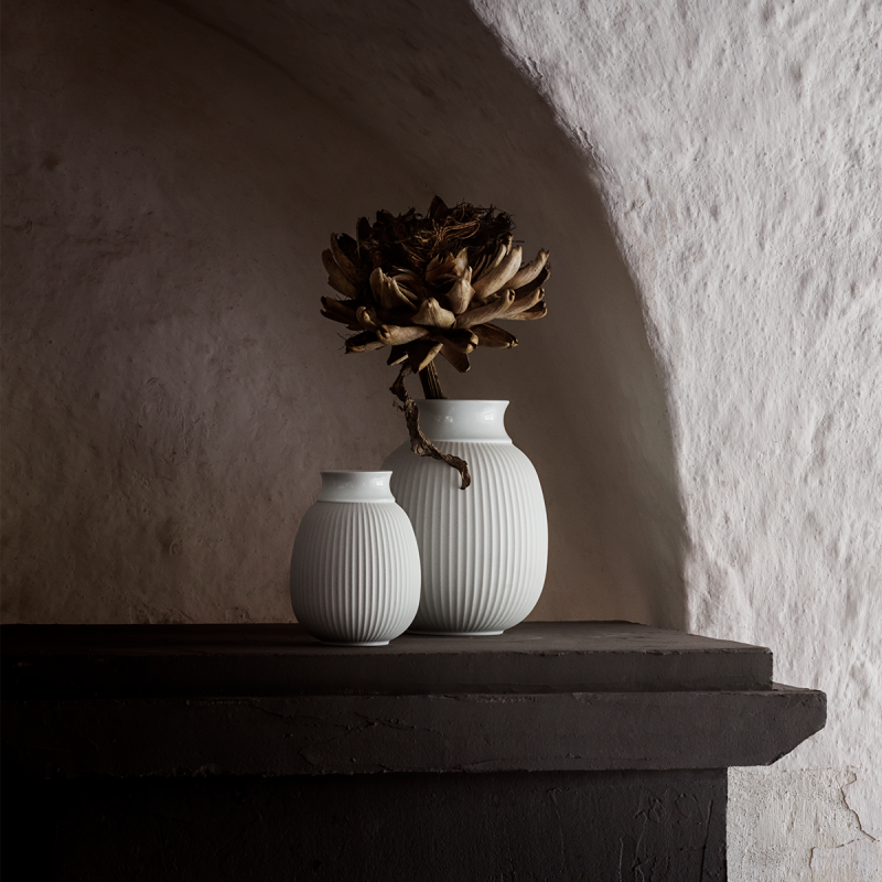 Lyngby Porcelain CURVE Wazon do Kwiatów 12 cm Biały