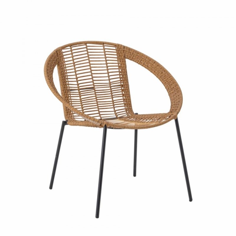 Bloomingville DUDINE Zestaw Mebli Ogrodowych z Polirattanu / 2 Krzesła i Stolik