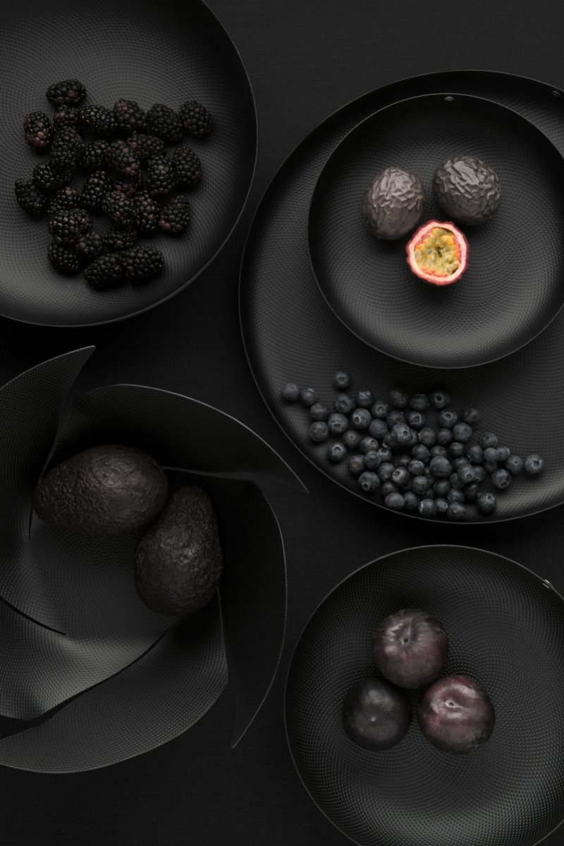 Alessi TEXTURE Taca Okrągła 35 cm Czarna