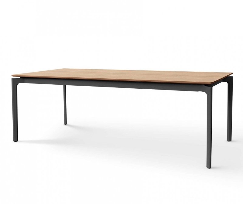 Eva Solo MORE Stół Rozkładany 100 x 220/320 cm Czarny / Blat Dębowy Lakierowany