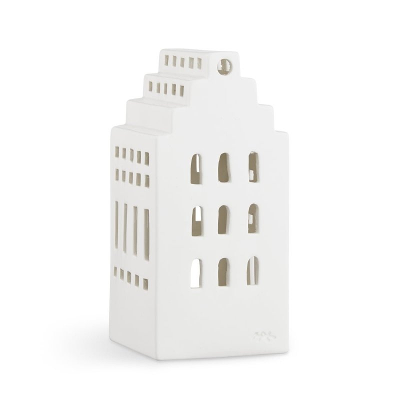 Kähler URBANIA Świecznik Tealight - Domek Biały / Manor