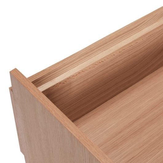 Hübsch FORMA Ławka Drewniana z Tapicerowanym Siedziskiem i Schowkiem / Dębowa
