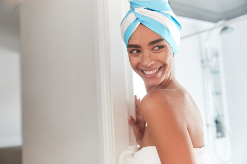 Dock &amp; Bay SOFT Szybkoschnący Turban do Suszenia Włosów / Tulum Blue