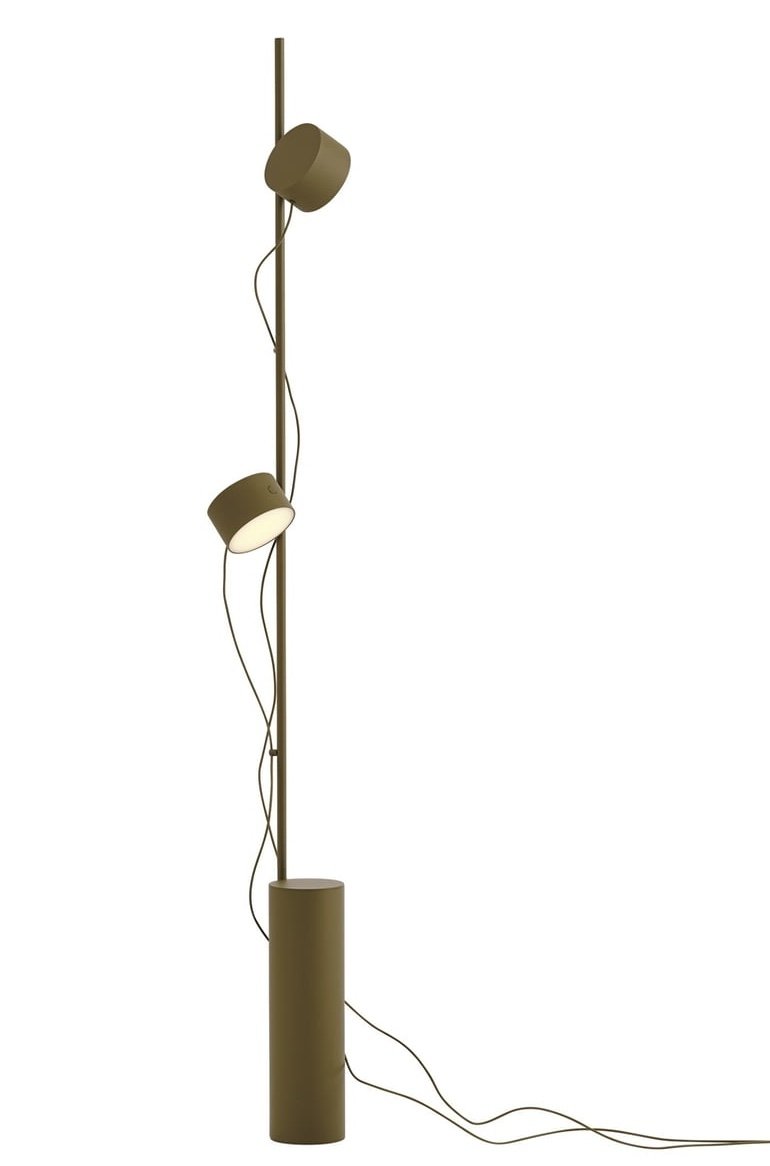 Muuto POST Lampa Stojąca - Podłogowa / Brązowozielona
