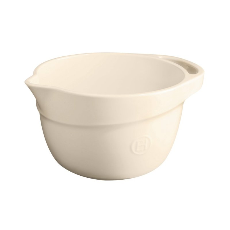 Emile Henry KITCHEN Ceramiczna Miska Kuchenna do Mieszania Ciasta 3,5 l / Kremowa