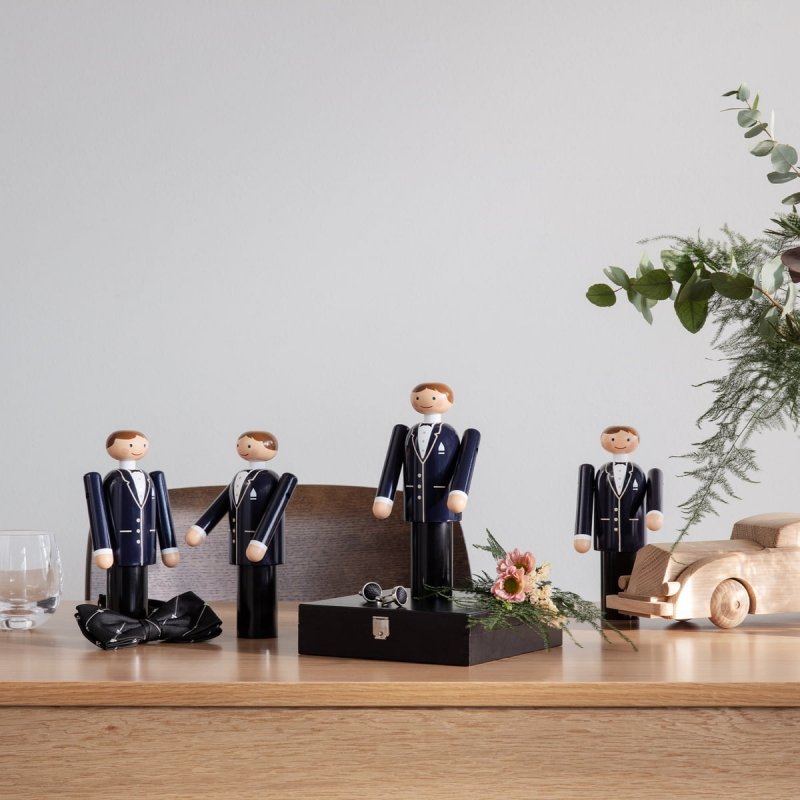 Kay Bojesen GROOM Ślubna Figurka Drewniana 12 cm na Tort Weselny / Pan Młody