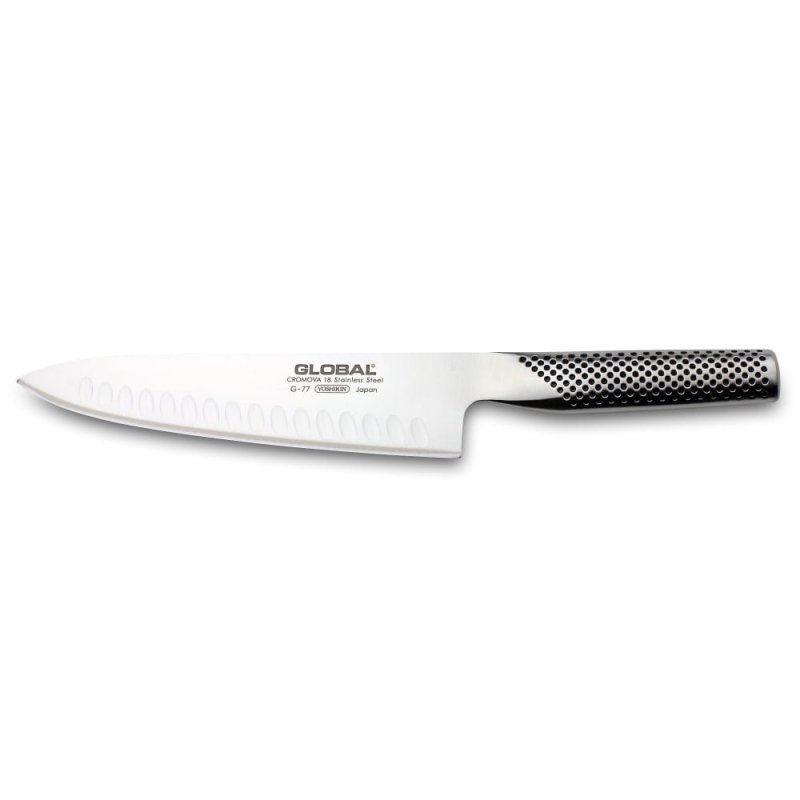 GLOBAL - Japoński Nóż Kucharza Żłobiony 20 cm G-77