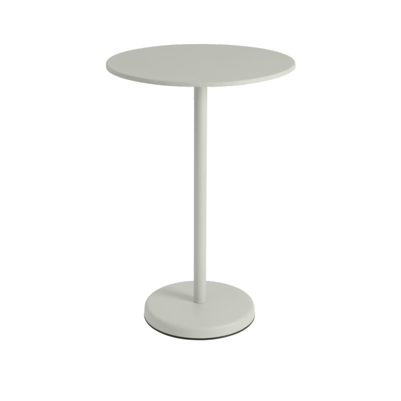 Muuto LINEAR Okrągły Ogrodowy Stolik Kawowy 70 cm / Wys. 105 cm / Szary