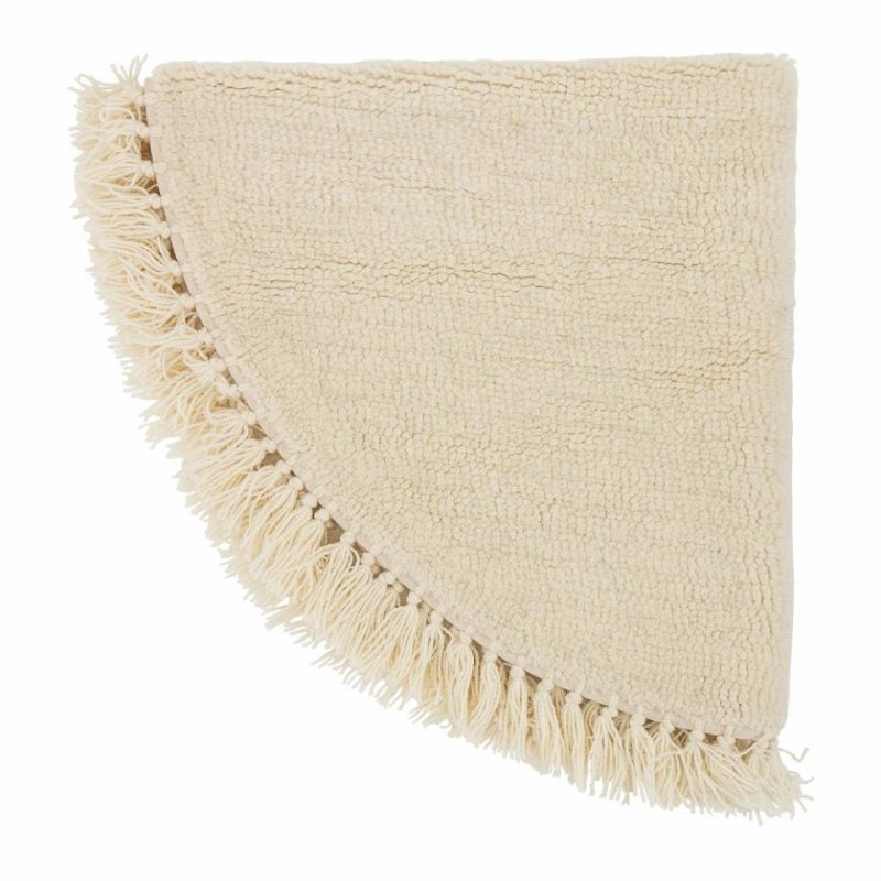 Bloomingville LENEA Dywan Wełniany 110 cm / Kremowy